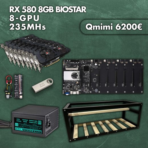 8X BIOSTAR RX 580 8GB / 235MHs